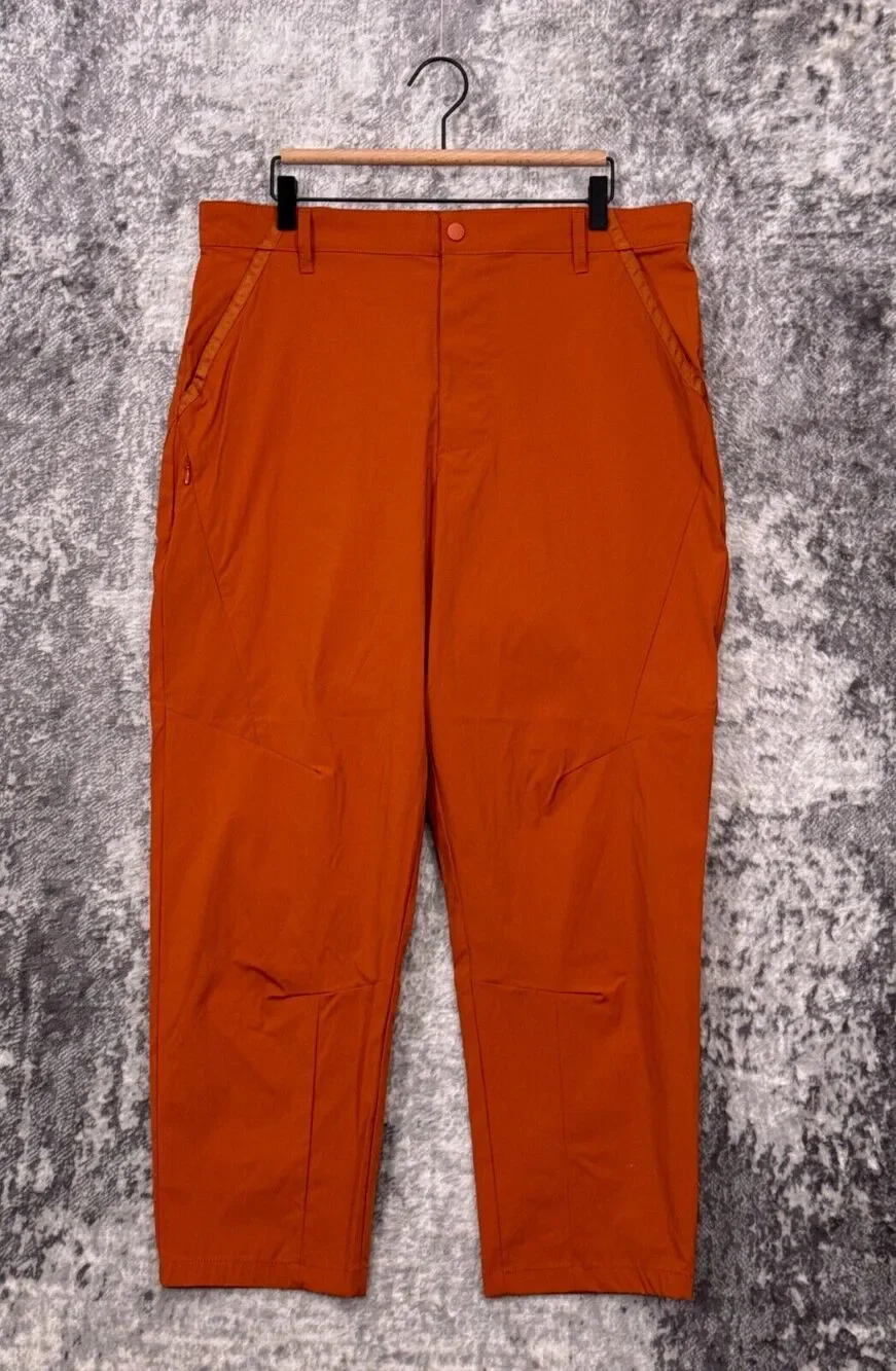 New Urban Outfitters Pants Large Mens Standard Cloth Orange Nylon Tapered Leg